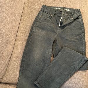 Corduroy pants. Size is actually 000. Color is green